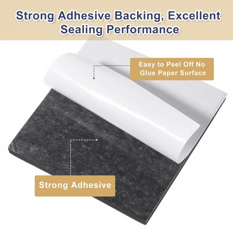 Zelphvt 6 Pcs Adhesive Foam Padding, Closed Cell Foam 1/4" Thick Adhesive Rubber Pads 4" X 4" Anti-Slip Vibration Pads for Furniture, Cars, Speakers, DIY - Image 3